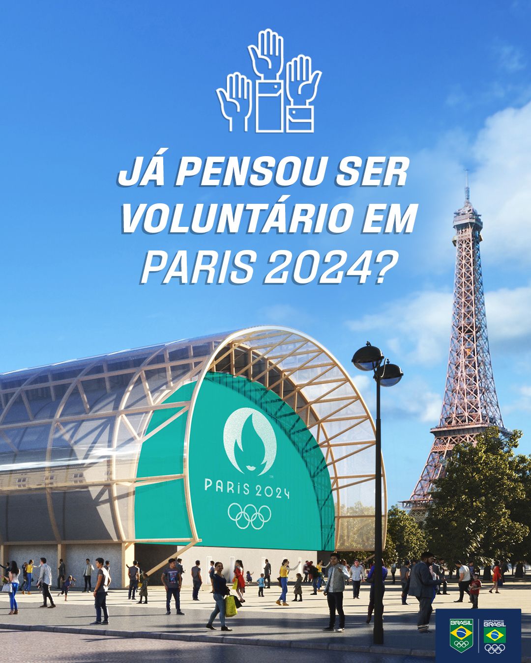 Paris 2024 abre inscrições de voluntários para os Jogos Olímpicos